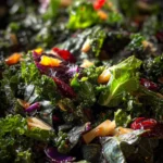 Autumn Kale Salad with Maple Balsamic Vinaigrette