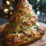 Basil Pesto Cheesy Puff Pastry Christmas Tree