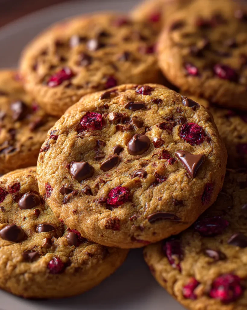 Cherry Chocolate Chip Cookies with Mocha Chips