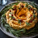 Christmas Hummus Wreath