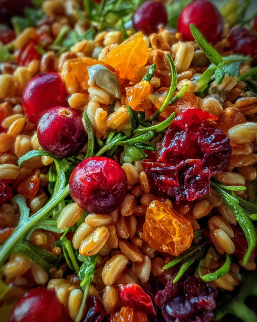 Colorful Autumn Harvest Grain Salad with Cranberries