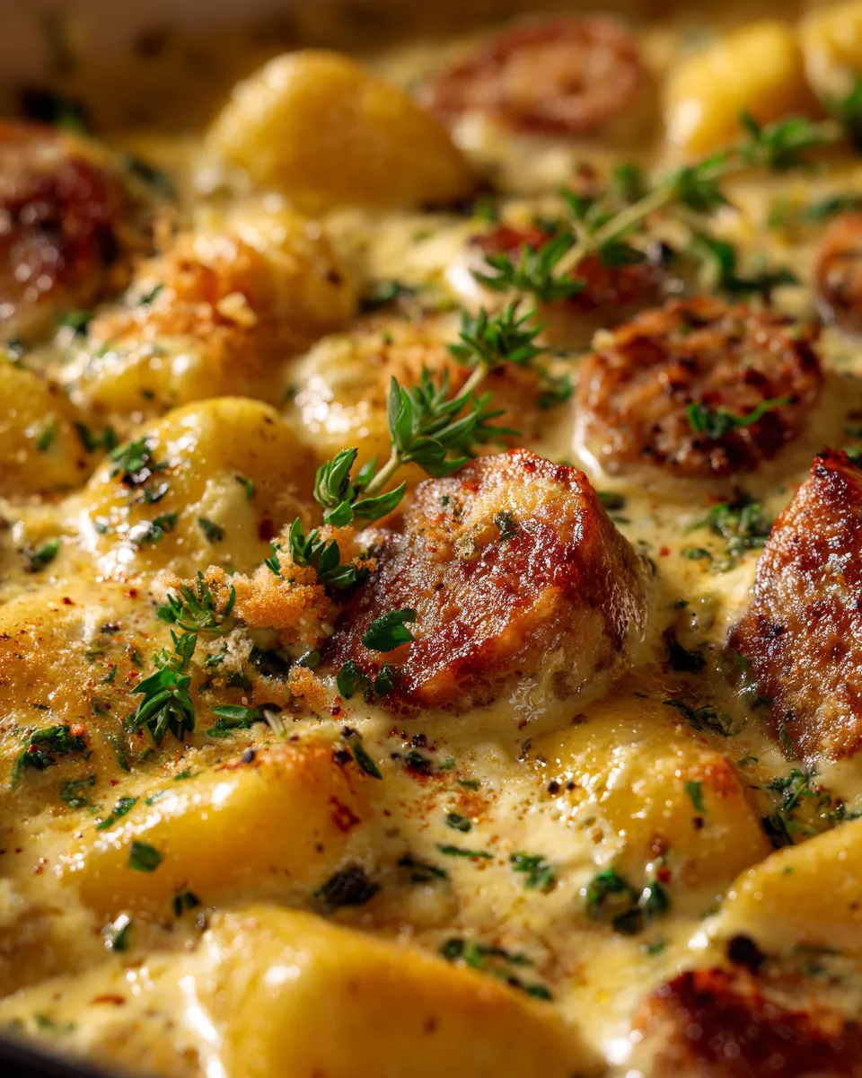 Creamy Butternut Squash Gnocchi with Sausage