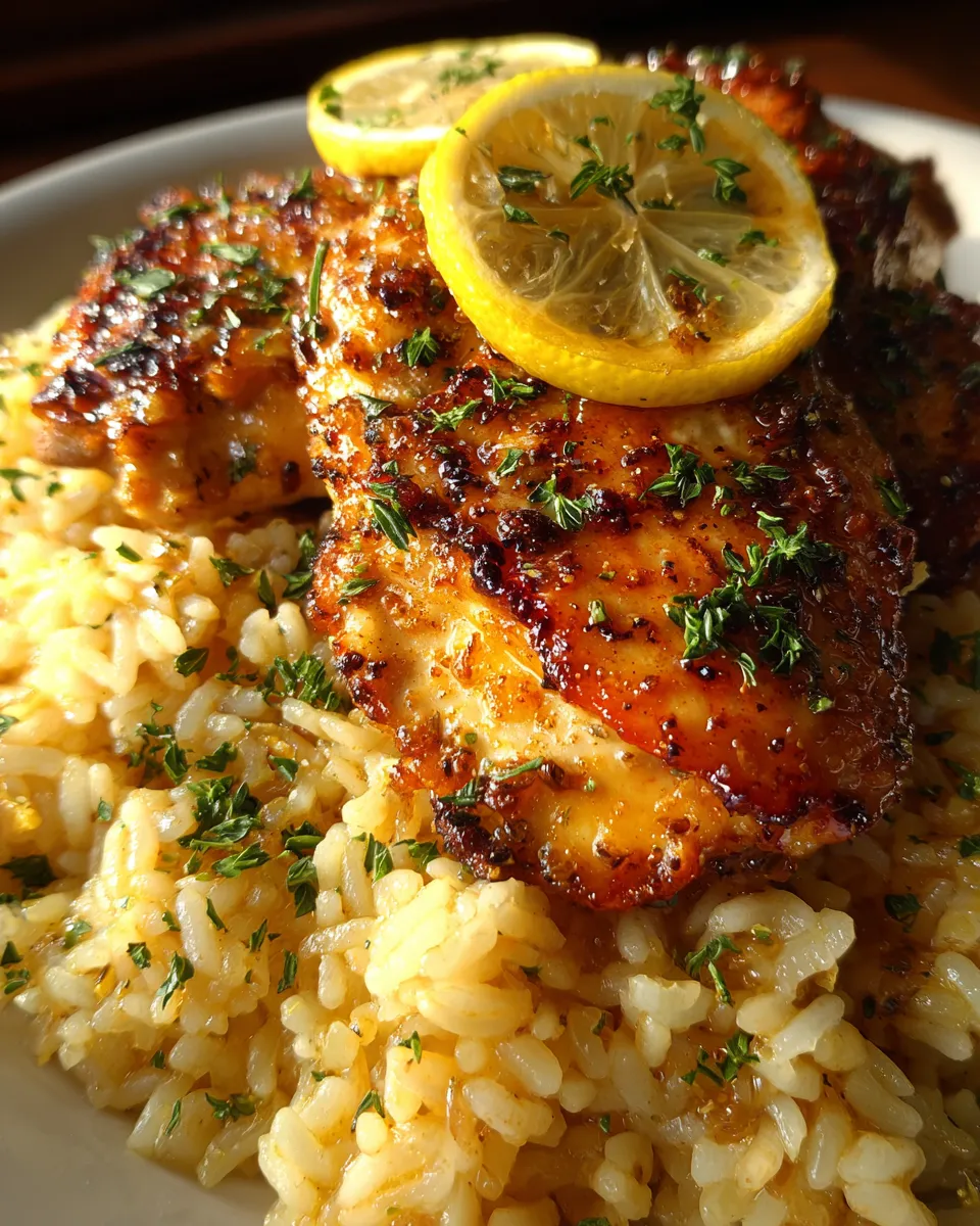 Easy Greek Lemon Chicken with Flavorful Rice Recipe
