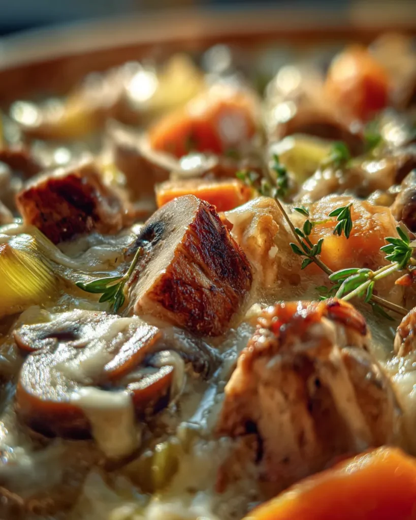 Easy Rotisserie Chicken & Mushroom Soup