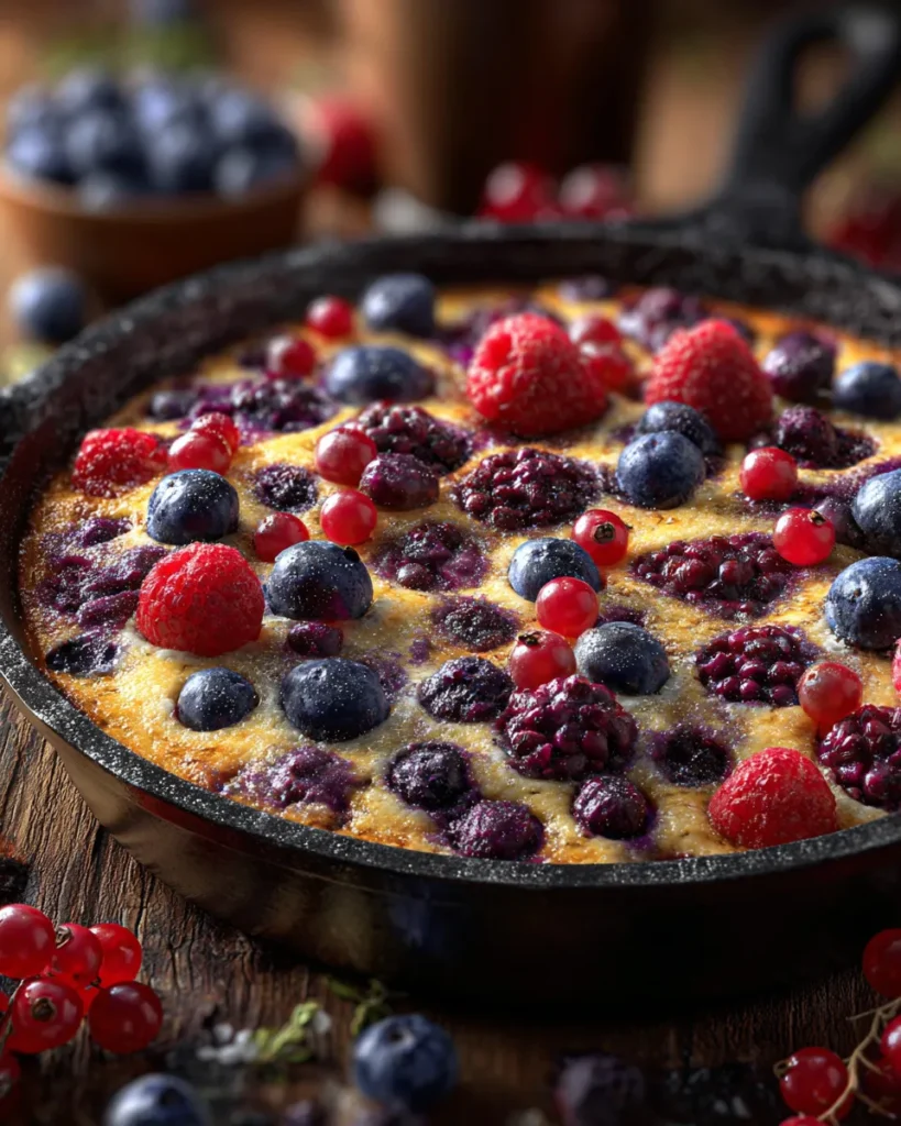 High Protein Berry Bake