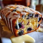 Moist Blueberry Zucchini Bread with Lemon Glaze Recipe