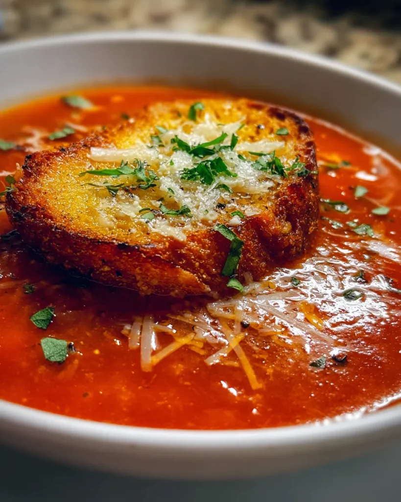Parmesan Tomato Cannellini Bean Soup