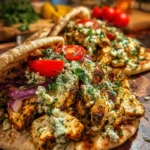 Sheet Pan Chicken Pitas with Herby Ranch Recipe