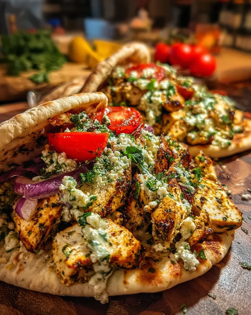 Sheet Pan Chicken Pitas with Herby Ranch Recipe