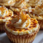 Vanilla Bean Crème Brûlée Cheesecake Cupcakes