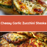 Cheesy Garlic Zucchini Steaks