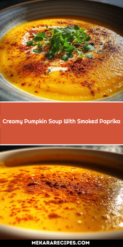 Creamy Pumpkin Soup With Smoked Paprika
