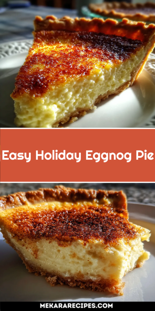 Easy Holiday Eggnog Pie