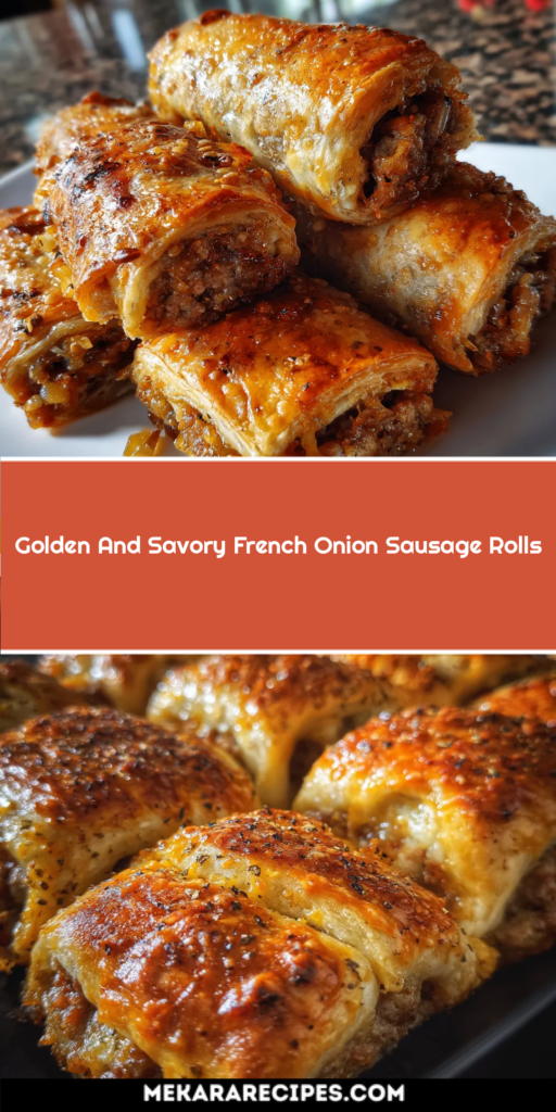 Golden And Savory French Onion Sausage Rolls