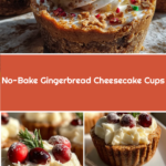 No-Bake Gingerbread Cheesecake Cups