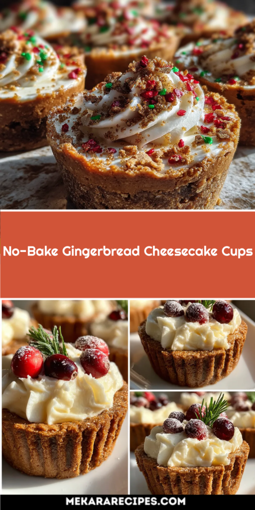 No-Bake Gingerbread Cheesecake Cups