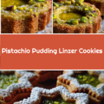 Pistachio Pudding Linzer Cookies