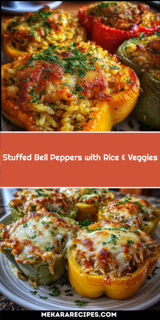 Stuffed Bell Peppers with Rice & Veggies